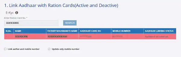 link aadhaar with ration card