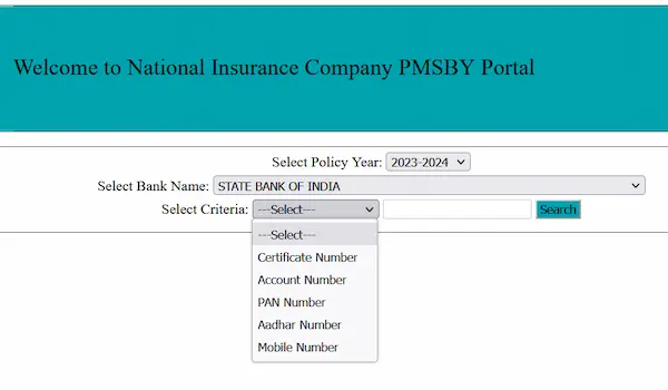 national insurance company pmsby portal